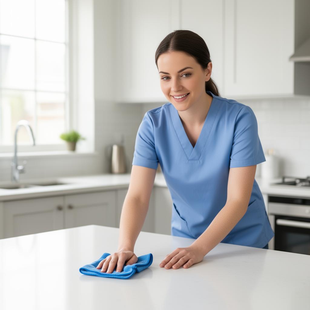ADS Cleaning team member working in a Sydney home