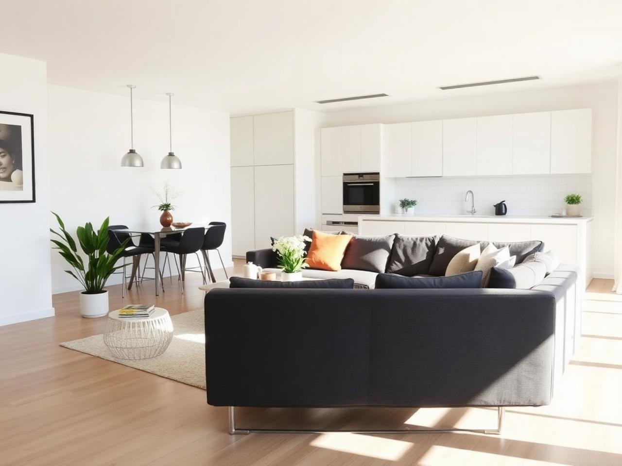 Bright modern Sydney apartment freshly cleaned